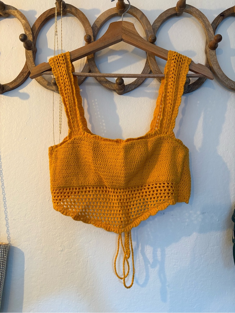Yellow Crochet Crop Top